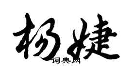 胡问遂杨婕行书个性签名怎么写