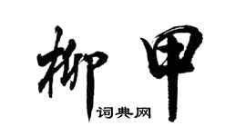 胡问遂柳甲行书个性签名怎么写