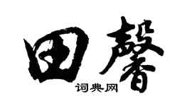 胡问遂田馨行书个性签名怎么写