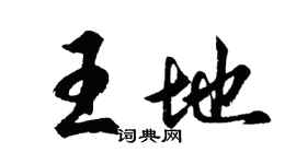 胡问遂王地行书个性签名怎么写