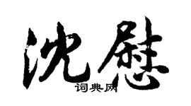 胡问遂沈慰行书个性签名怎么写