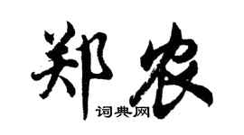 胡问遂郑农行书个性签名怎么写