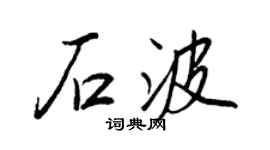 王正良石波行书个性签名怎么写