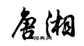 胡问遂唐湘行书个性签名怎么写