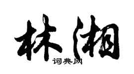 胡问遂林湘行书个性签名怎么写