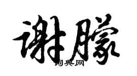 胡问遂谢朦行书个性签名怎么写