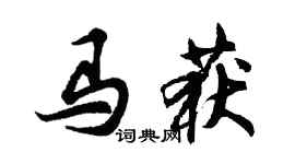 胡问遂马获行书个性签名怎么写