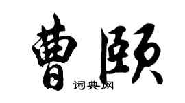 胡问遂曹颐行书个性签名怎么写