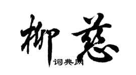 胡问遂柳慈行书个性签名怎么写