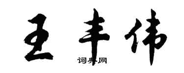 胡问遂王丰伟行书个性签名怎么写