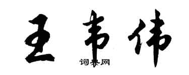 胡问遂王韦伟行书个性签名怎么写