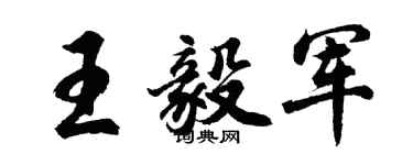 胡问遂王毅军行书个性签名怎么写