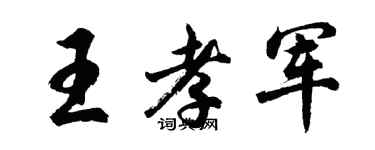 胡问遂王孝军行书个性签名怎么写