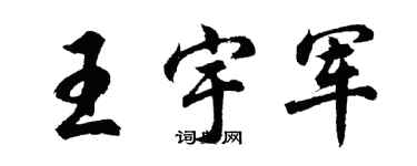 胡问遂王宇军行书个性签名怎么写