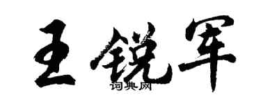 胡问遂王锐军行书个性签名怎么写