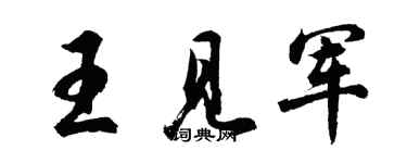 胡问遂王见军行书个性签名怎么写