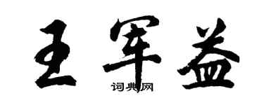 胡问遂王军益行书个性签名怎么写