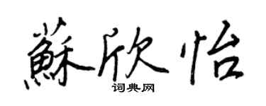王正良苏欣怡行书个性签名怎么写