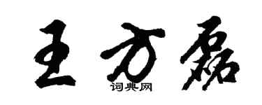 胡问遂王方磊行书个性签名怎么写