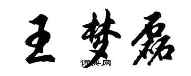 胡问遂王梦磊行书个性签名怎么写