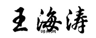 胡问遂王海涛行书个性签名怎么写