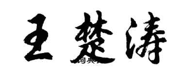 胡问遂王楚涛行书个性签名怎么写