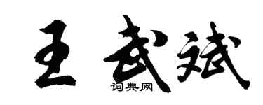 胡问遂王武斌行书个性签名怎么写