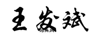 胡问遂王发斌行书个性签名怎么写