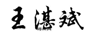 胡问遂王湛斌行书个性签名怎么写