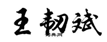 胡问遂王韧斌行书个性签名怎么写