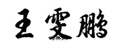 胡问遂王雯鹏行书个性签名怎么写