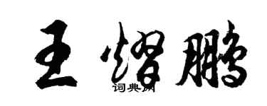 胡问遂王熠鹏行书个性签名怎么写