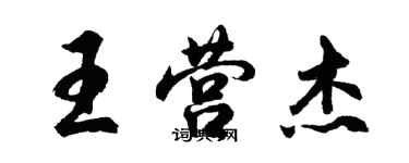 胡问遂王营杰行书个性签名怎么写