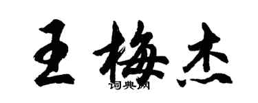 胡问遂王梅杰行书个性签名怎么写