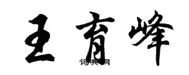 胡问遂王育峰行书个性签名怎么写