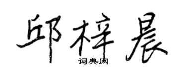王正良邱梓晨行书个性签名怎么写