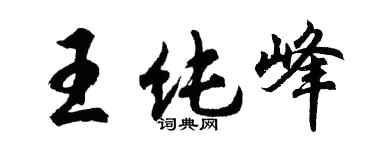 胡问遂王纯峰行书个性签名怎么写