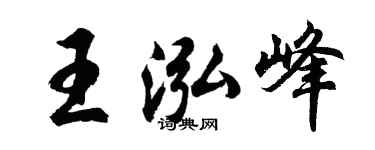 胡问遂王泓峰行书个性签名怎么写
