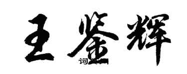 胡问遂王鉴辉行书个性签名怎么写