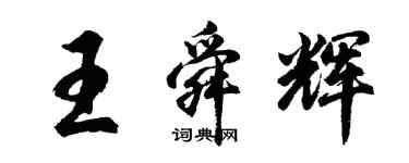胡问遂王舜辉行书个性签名怎么写