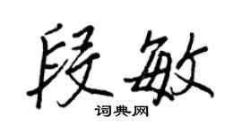王正良段敏行书个性签名怎么写