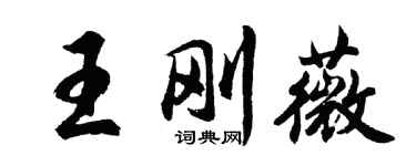 胡问遂王刚薇行书个性签名怎么写