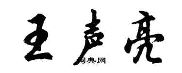 胡问遂王声亮行书个性签名怎么写