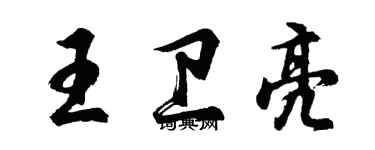 胡问遂王卫亮行书个性签名怎么写