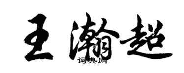 胡问遂王瀚超行书个性签名怎么写