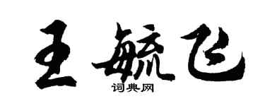 胡问遂王毓飞行书个性签名怎么写
