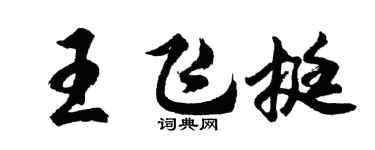 胡问遂王飞挺行书个性签名怎么写
