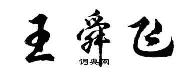 胡问遂王舜飞行书个性签名怎么写