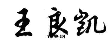 胡问遂王良凯行书个性签名怎么写