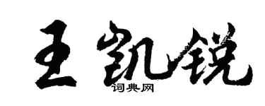 胡问遂王凯锐行书个性签名怎么写